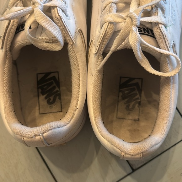 VANS | White SELDAN leather sneakers men’s 9.5 - Picture 5 of 7